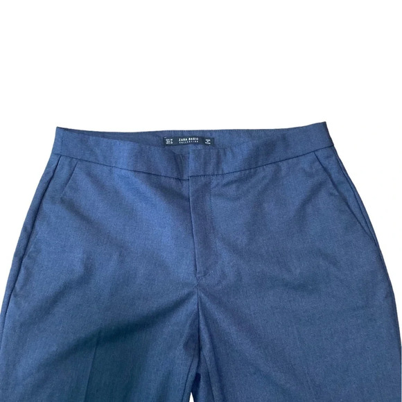ZARA Navy Basic Trousers - Picture 4 of 6